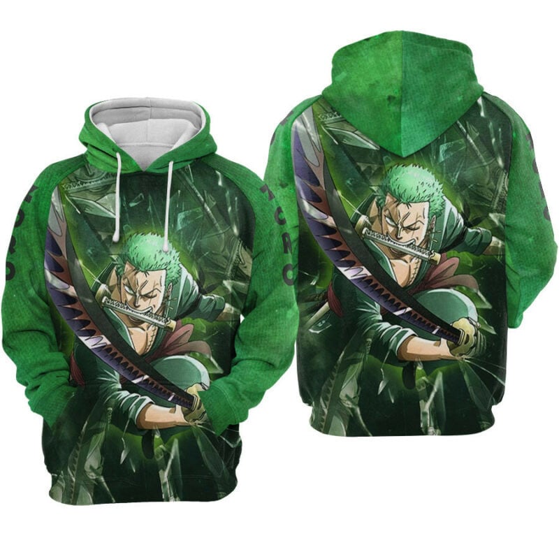 One Piece Roronoa Zoro Hoodie Zip Hoodie