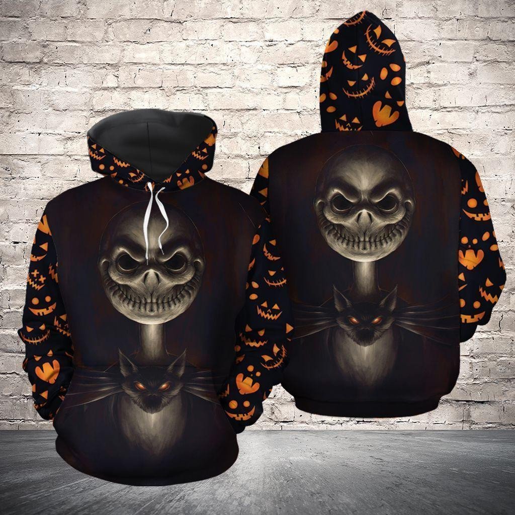 Horror Jack Skellington Nightmare Before Christmas Pumpkin King Ver26 Aop Hoodie