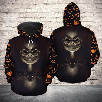 Horror Jack Skellington Nightmare Before Christmas Pumpkin King Ver26 Aop Hoodie