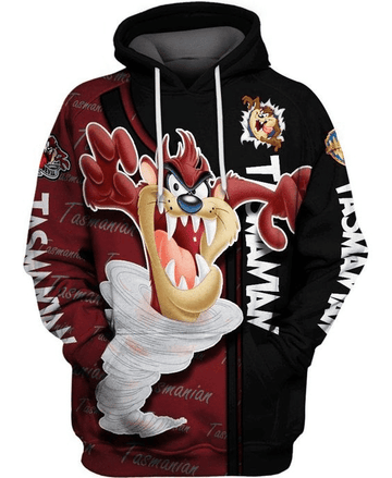 Tasmanian Devil Looney Tunes Flims 42 Fan Gift Stylist Unisex Cartoon Graphic Outfits Aop Hoodie