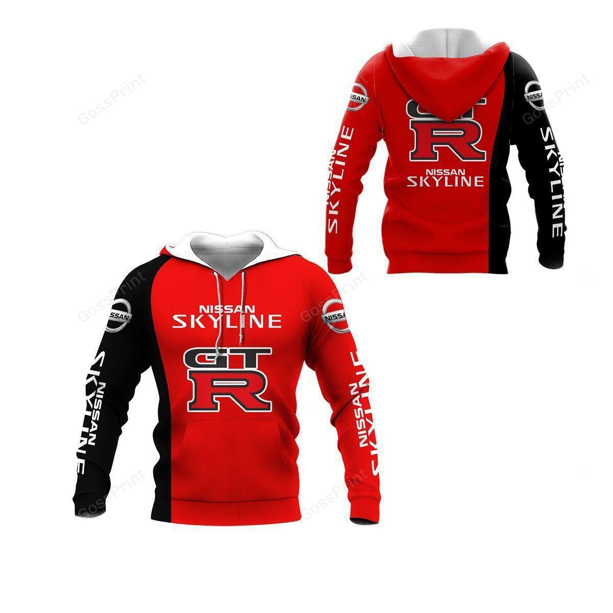 Nissan Skyline Gtr All Over Print Hoodie, Zip Hoodie 166