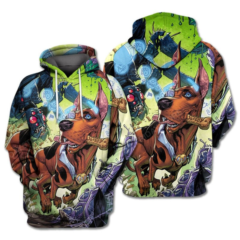 Halloween Hoodie Scooby Doo Hoodie Scooby Doo Escaping Halloween Spider 3d Hoodie Zip Hoodie