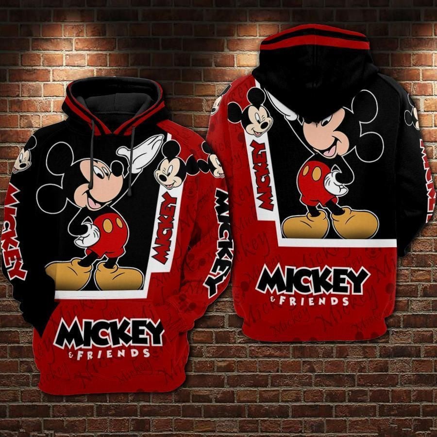 Mickey Friends Movies Disney Over Print 3d Hoodie Zip Hoodie 596