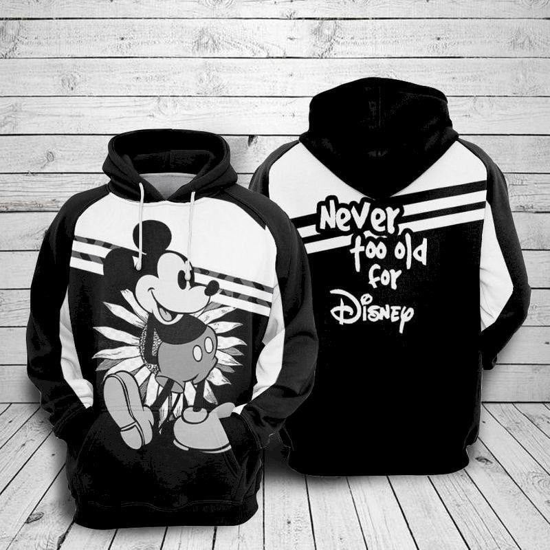 Walt Disney Mickey Mouse, Never Too Old For Disney Ver15 Aop Hoodie