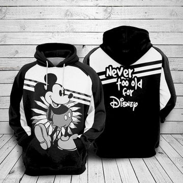 Walt Disney Mickey Mouse, Never Too Old For Disney Ver15 Aop Hoodie