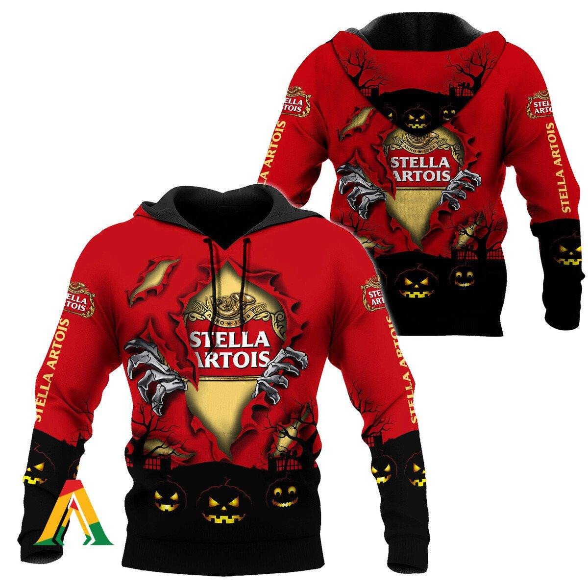 Scary Night Halloween Stella Artois Hoodie &amp; Zip Hoodie