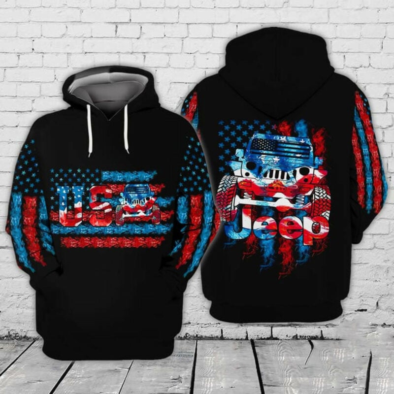 Us Jeep Us Flag 3d Hoodie