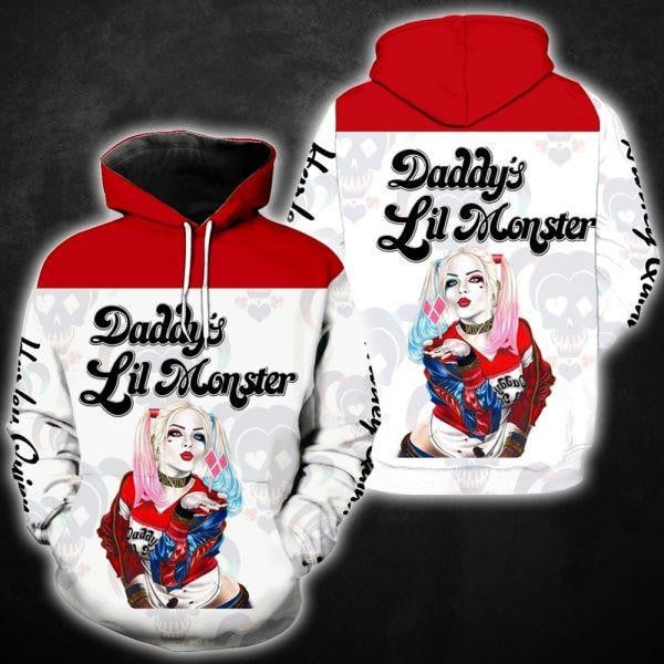 Harley Quinn Daddys Lil Monster Movies 2k546 Lover Gift ,harley Quinn All Over Print 3d Hoodie