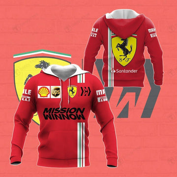 Scuderia Ferrari Luxyry Racing Car F1 8k159 Fan Gift 3d Zip Hoodie Hoodie Ii0