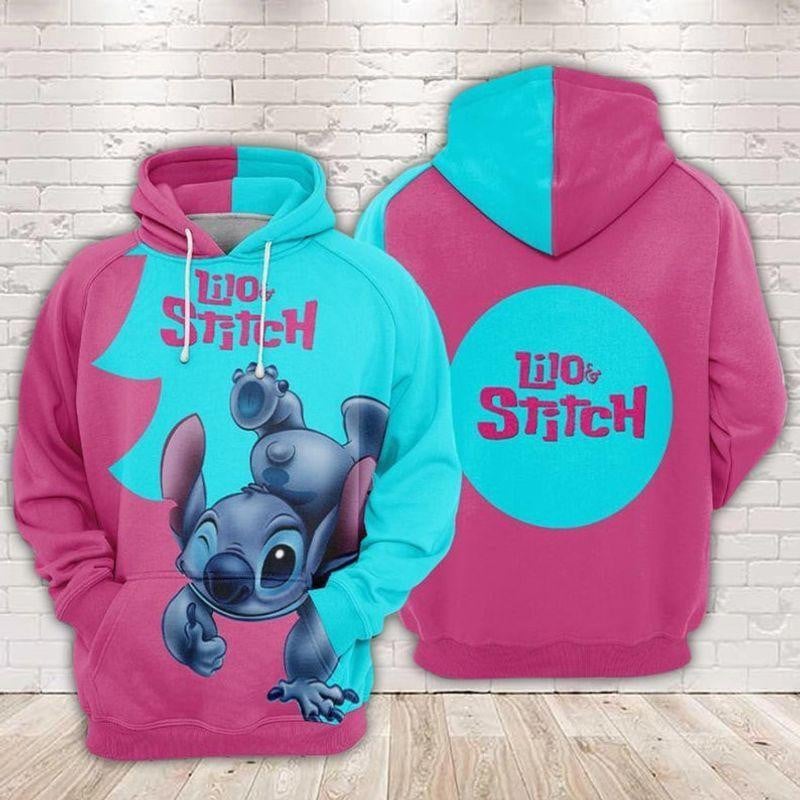 Disney Hoodie Stitch Hoodie Lilo And Stitch Pink 3d Hoodie Zip Hoodie