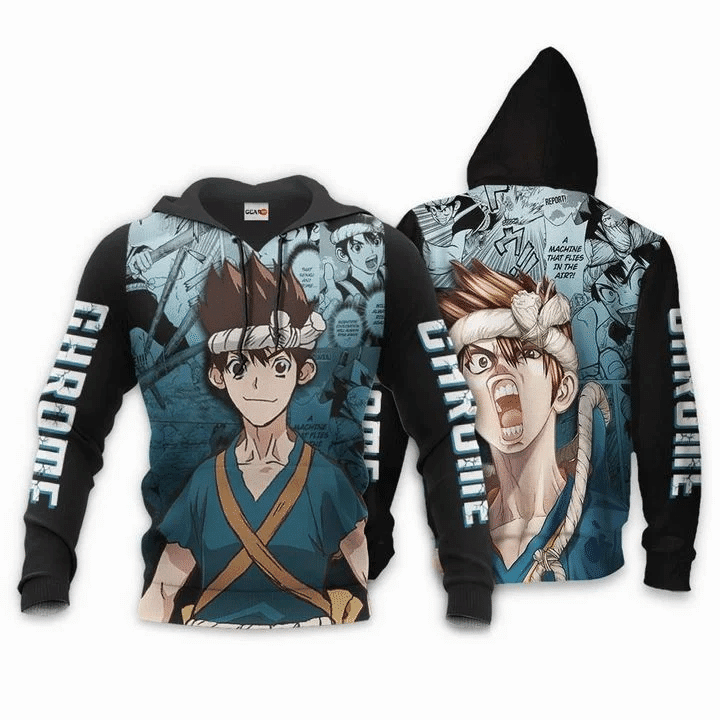 Dr Stone Chrome Anime Manga Dr Stone For Men And Women 3d Hoodie Zip Hoodie