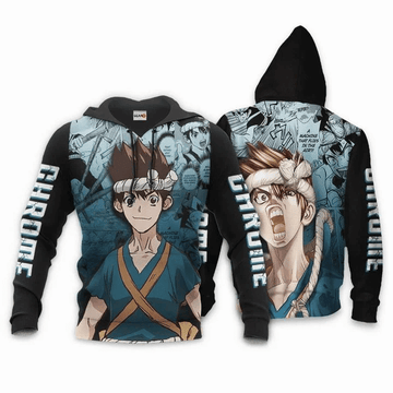 Dr Stone Chrome Anime Manga Dr Stone For Men And Women 3d Hoodie Zip Hoodie