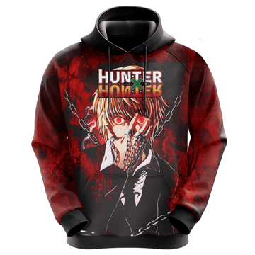Kurapica Black Red Hoodie Hunter X Hunter Merch Anime 3d Hoodie Zip Hoodie