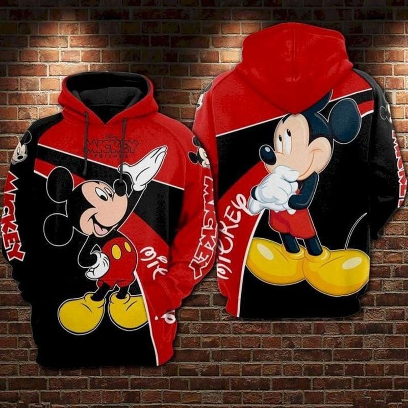 Disney Mickey Mouse Cute Lover 3d Hoodie Zip Hoodie 264
