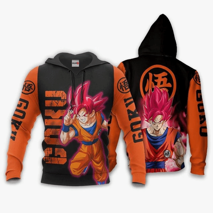 Goku Saiyan God Anime Manga Dragon Ball For Men And Women 3d Hoodie Zip Hoodie