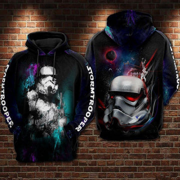 Star Wars Stormtrooper Black All Over Print Hoodie