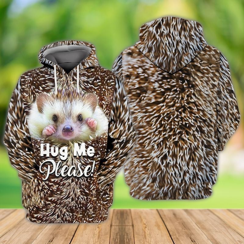 Hedgehog Hug Me Please For Men And Women 3d Hoodie Zip Hoodie