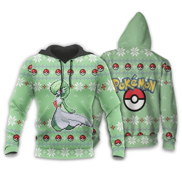 Pokemon Gardevoir Ugly Christmas Anime Manga For Men And Women 3d Hoodie Zip Hoodie