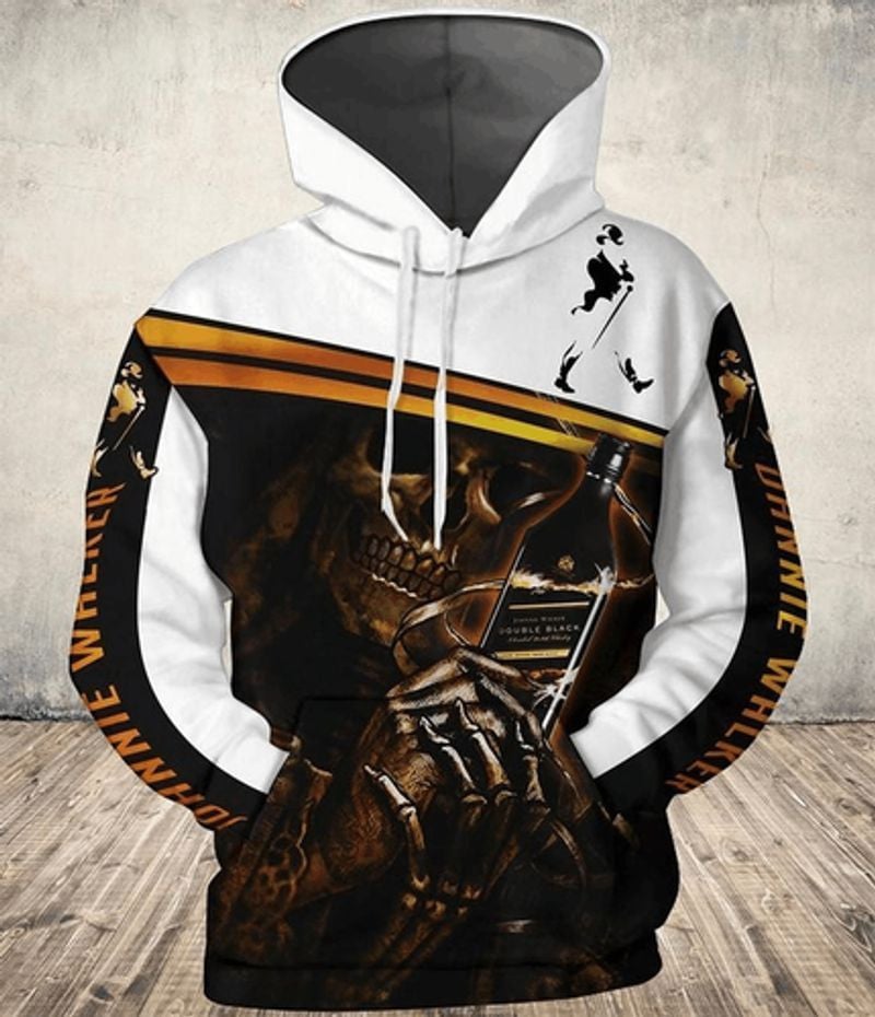 Death Skull Johnnie Walker Full 3d Hoodie