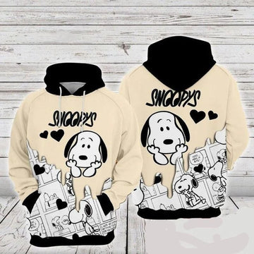 Disney Snoopy Cute Lover Viii 3d Hoodie Zip Hoodie