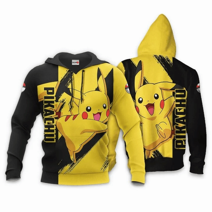 Pokemon Pikachu Anime Manga For Men And Women 3d Hoodie Zip Hoodie