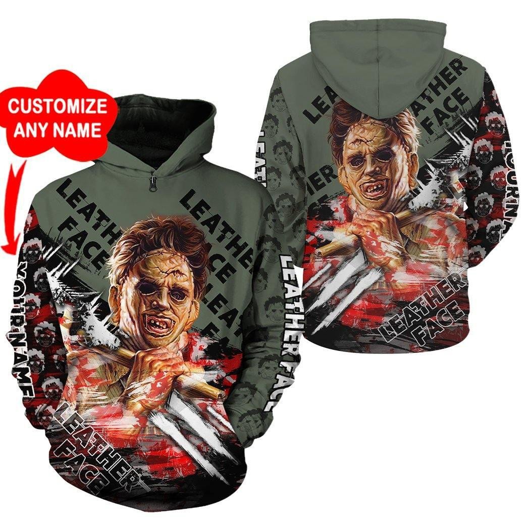 Personalized Leatherface Horror Movie Characters All Over Print Shirt Hoodie