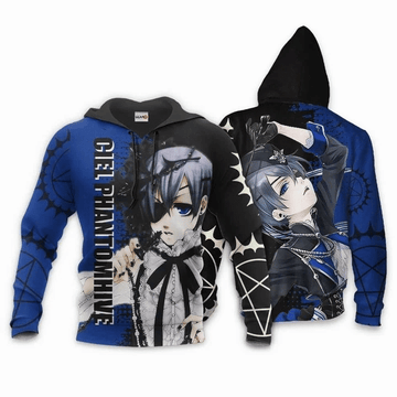 Ciel Phantomhive Anime Manga Black Butler For Men And Women 3d Hoodie Zip Hoodie