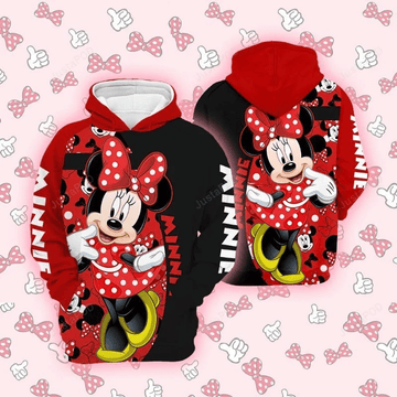 Cartoon Character Minnie Hoodie Unisex Men Women 3d All Over Print Hoodie