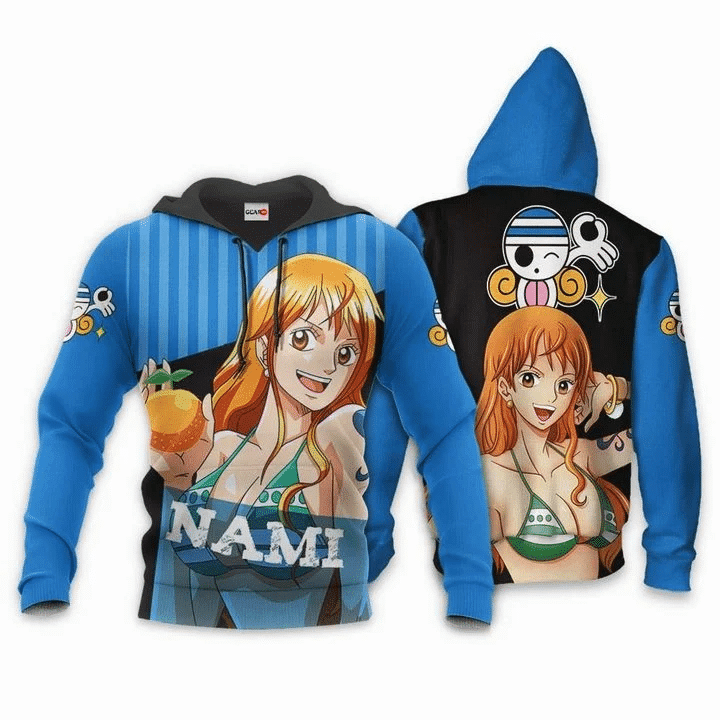 Nami Cat Burglar One Piece Anime Manga For Men And Women 3d Hoodie Zip Hoodie