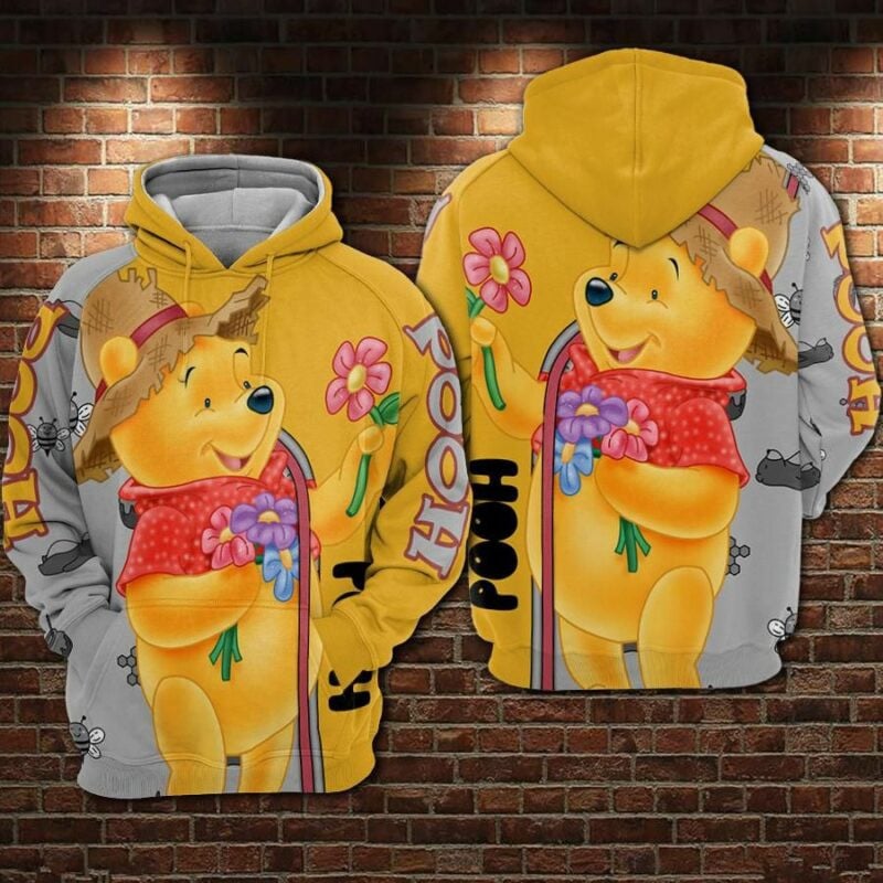 Pooh Bear Winnie The Pooh Over Print 3d Hoodie Zip Hoodie