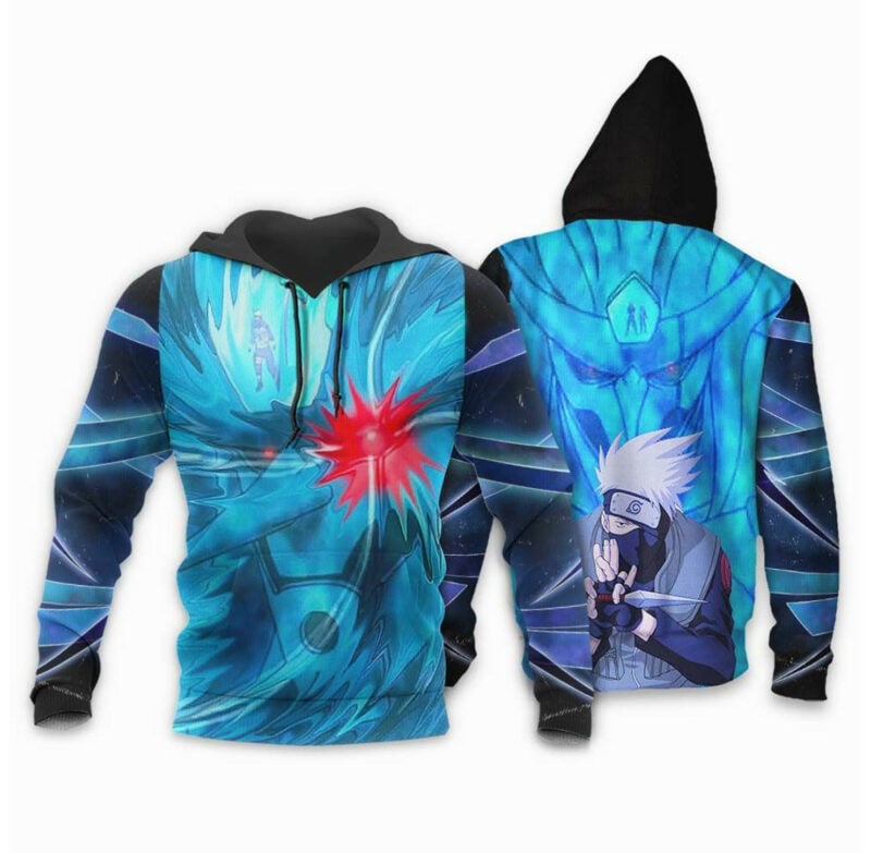 Kakashi Susanoo Blue Black Hoodie Naruto 3d Hoodie Zip Hoodie