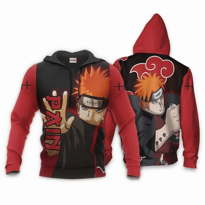 Naruto Pain Akatsuki Anime Manga For Men And Women 3d Hoodie Zip Hoodie