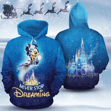 Mickey Never Stop Dreaming Unisex 3d Hoodie Zip Hoodie