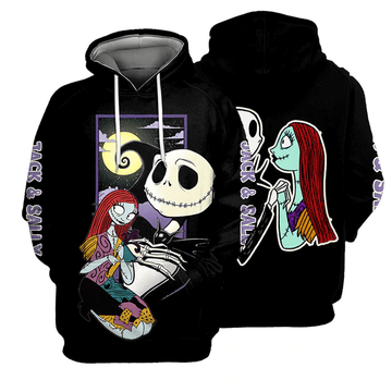 Jack Skellington The Nightmare Before Christmas 81 Fan Gift Stylist Unisex Cartoon Graphic Outfits Aop Hoodie, Zip Hoodie