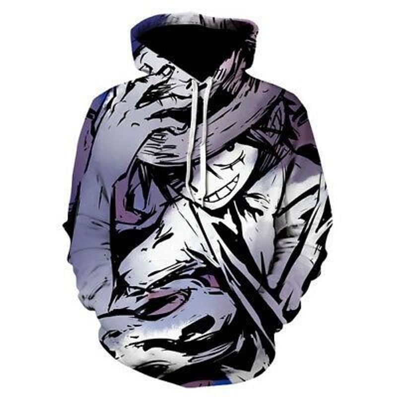 D.luffy One Piece Anime Full Printing Custom 3d Hoodie