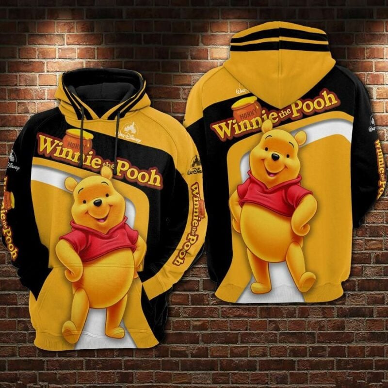 Winnie The Pooh Walt Disney Over Print 3d Hoodie Zip Hoodie