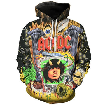 Classic Music Ac/dc Band Rock Vintage Metal 3d Print Unisex Hoodies