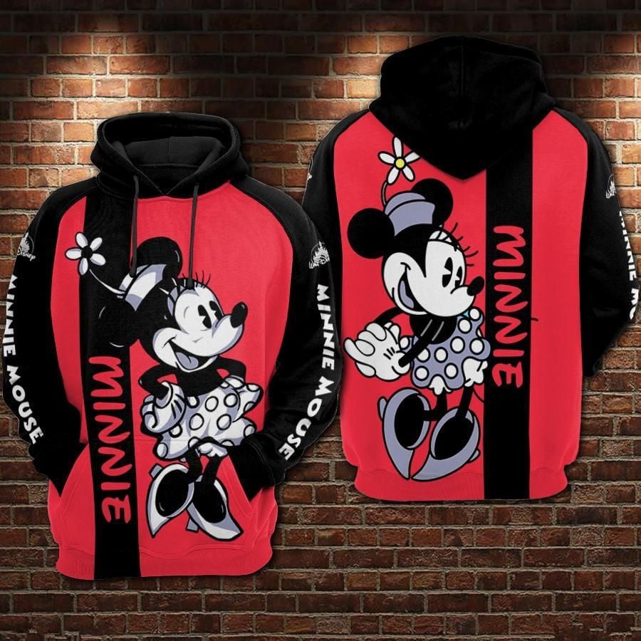 Minnie Mouse Movies Disney Over Print 3d Hoodie Zip Hoodie 488