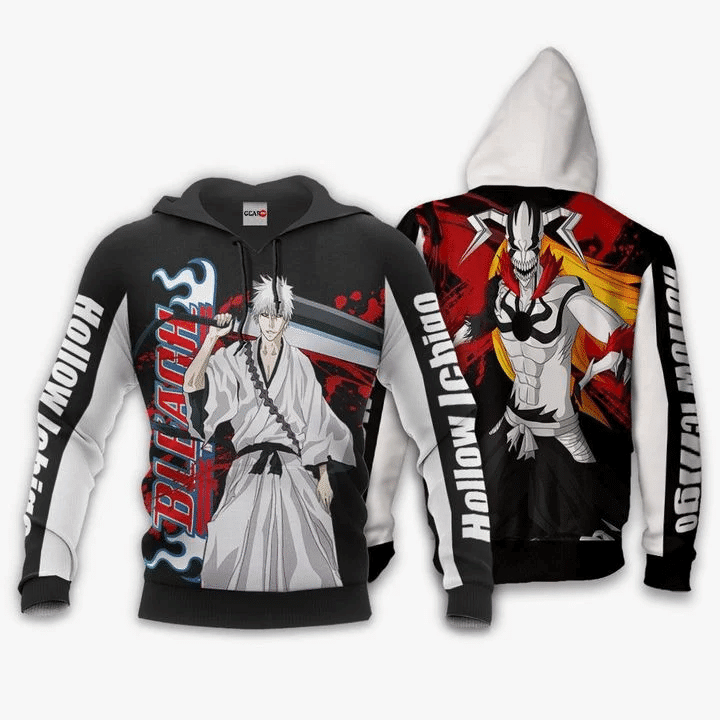 Hollow Ichigo Anime Manga Bleach For Men And Women 3d Hoodie Zip Hoodie