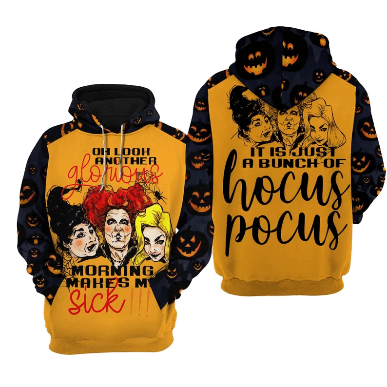 Halloween Hocus Pocus Witches 15 Fan Gift,stylist Unisex Cartoon Graphic Outfits Aop Hoodie, Zip Hoodie