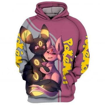 Umbreon And Espeon Pokemon Cute Lover Ii 3d Hoodie Zip Hoodie