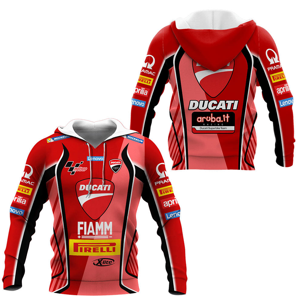 Ducati Superbike Team All Over Print Hoodie, Zip Hoodie 483