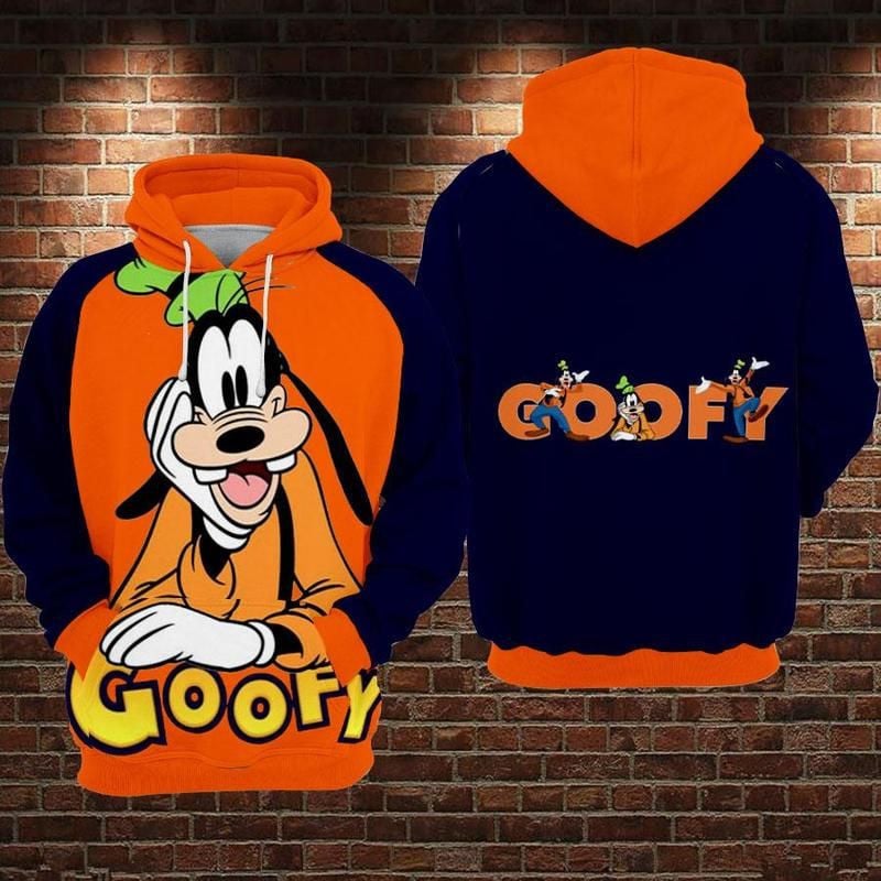 Goofy Disney Over Print 3d Hoodie Zip Hoodie