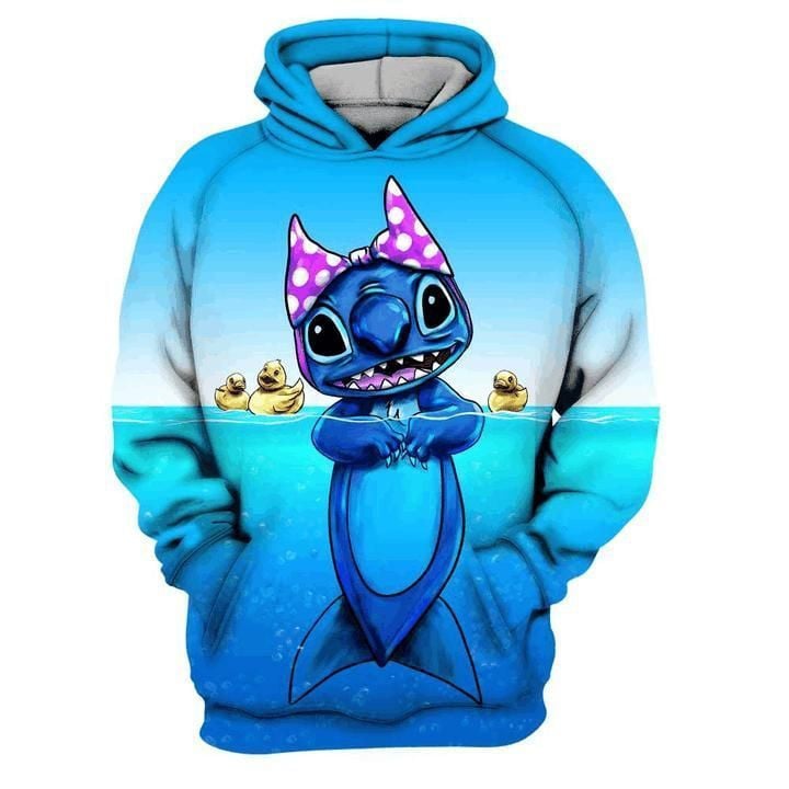 Lilo And Stitch The Little Mermaid 3d Hoodie Zip Hoodie 1115