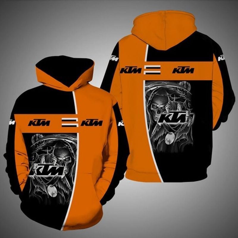 Death Skull Ktm Racing Full 3d Hoodie
