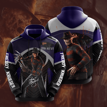Freddy Krueger And A Nightmare On Elm Street Design Gift For Fan Custom 3d Hoodie All Over Printed Hoodie