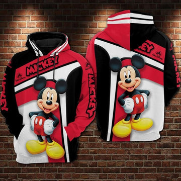 Mickey Mouse Over Print 3d Hoodie Zip Hoodie 258