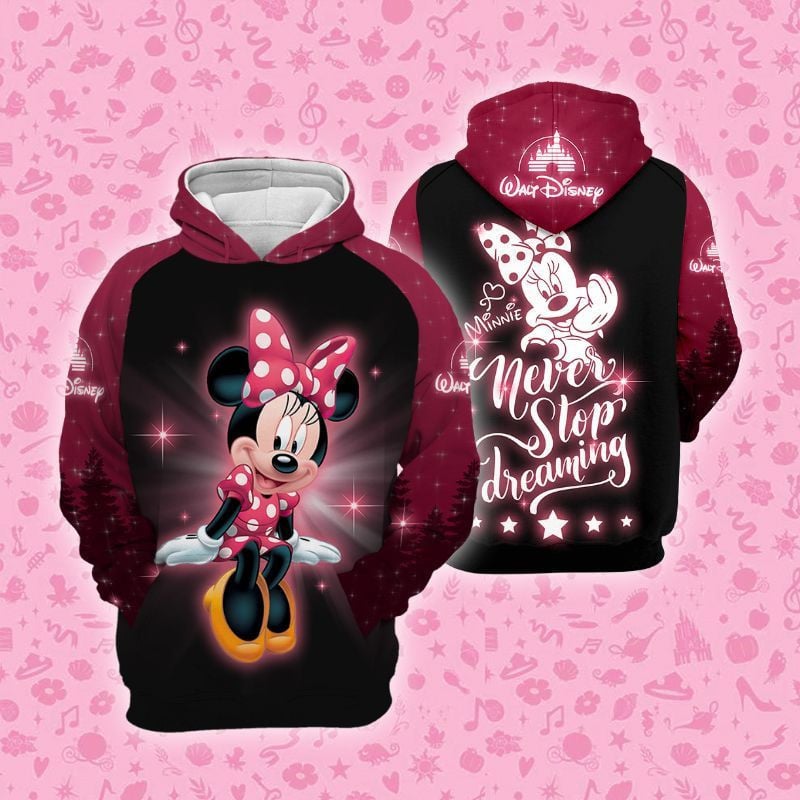 Cartoon Character Dreaming Minnie Hoodie All Over Printed 3d Unisex Men Women