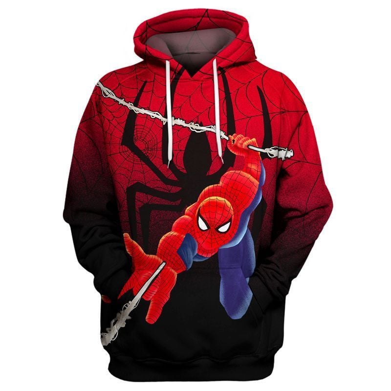 Cool Spider Man Marvel Over Print 3d Hoodie Zip Hoodie