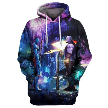 Marvel Thanos And Avatar Over Print 3d Hoodie Zip Hoodie